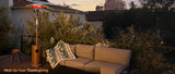 Outdoor Patio Heater with Stainless Steel Burner and Table Design