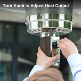 Outdoor Patio Heater with Stainless Steel Burner and Table Design