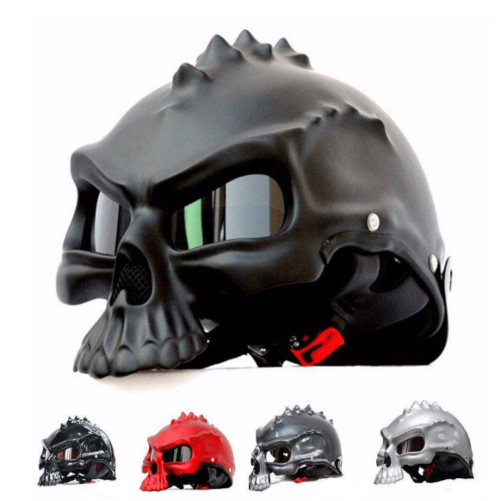 Unique Retro Designer Skull Limited Edition Motorcycle Bike Helmet – radekus