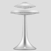 Silver UFO Magnetic Levitating Speakers