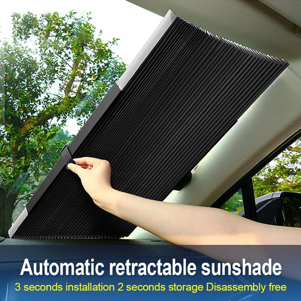 Retractable Windshield UV & Heat Resistant Sun Visor-Vehicle Accessories-radekus