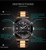 Chronograph Watch Handmade From Sandalwood-Jewelry & Watches-radekus