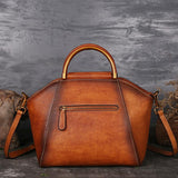 Genuine Embossed Leather Retro Handbag With Totem Pattern-Bags & Clutches-radekus