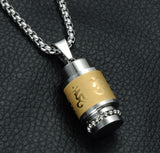 Gold plated Om Pendant and Necklace-Belts, Buckles & Chains-radekus