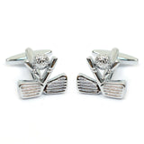 Silver-tone Golf Brass Cufflinks-Bracelet, Cufflinks & Rings-radekus