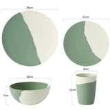 Bamboo Fiber Tableware Dinner Set