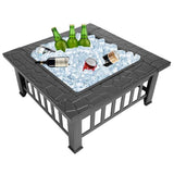 Outdoor Backyard Patio Fire Pit With Mesh Screen Lid & Accessories-firepit-radekus