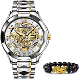 Double Tone White Watch For Men