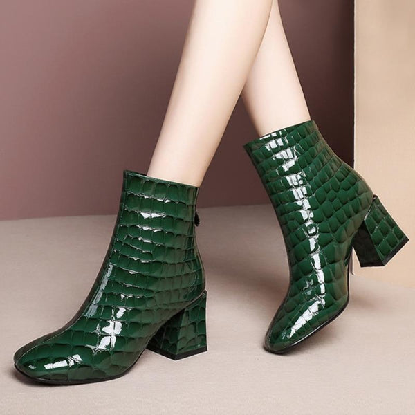 Genuine Leather Winter Ankle Boot Shoes For Women
