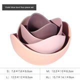 Lotus Ceramic Bowl Fruit Plate Sets