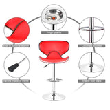 Lounge Bar Swivel Stool With Adjustable Height 2Pcs/Set