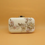 White Lace Flower Wedding Party Shoes With Matching Clutch Bags-Shoes Bags-radekus