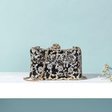 Ornate Pattern Beaded Rhinestone Clutch Bag For Women-Bags & Clutches-radekus