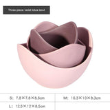 Lotus Ceramic Bowl Fruit Plate Sets