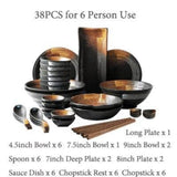 Retro Japanese Frosted Texture Ceramic Tableware Set
