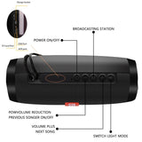 Outdoor Portable Wireless Bluetooth Speaker High Bass with LED Lights-Speaker-radekus