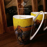 Bone China Coffee Mug & Tea Cup With Retro Art Van Gogh Paintings-Kitchen-radekus