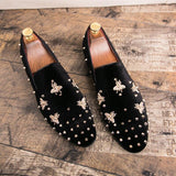 Black Designed Loafers For Men