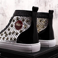 Printed Casual Shoes With Stylish Rivets