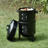 Portable BBQ Smoker Steamer Charcoal Wood Burning Grill