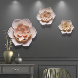 Lotus Flowers 3D Wall Hanging Decor Mural With Butterflies-Wall Hanging-radekus