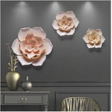Lotus Flowers 3D Wall Hanging Decor Mural With Butterflies-Wall Hanging-radekus