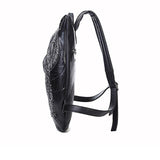 Leather waterproof Backpack Bag With Unique 3D Embossed Owl Face-Bags-radekus