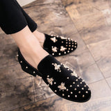 Black Handmade Loafers For Men
