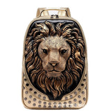 Embossed Lion Head Gothic Backpack Bag-Bags-radekus