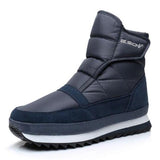 Navy Ankle Winter Boots For Men
