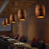 Wooden Wine Barrel Lights