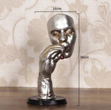 Men Smoking Sculpture For Office & Home Decor