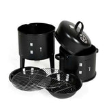 Portable BBQ Smoker Steamer Charcoal Wood Burning Grill