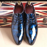 Blue Derby Shoes For Men