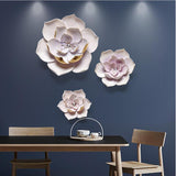 Lotus Flowers 3D Wall Hanging Decor Mural With Butterflies-Wall Hanging-radekus