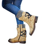 Ankle High Vegan Leather Lace Up Winter Snow Boot Shoes For Women