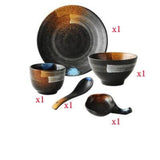 Retro Japanese Frosted Texture Ceramic Tableware Set