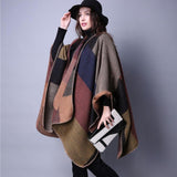 Pure Cashmere Poncho Scarf For Women