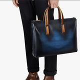 Genuine Leather Deep Color Hue Briefcase Bag For Business & Travel-Bags-radekus