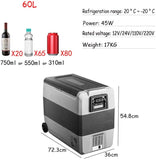 Dual Volt Portable Car RV Refrigerator For Camping, Road Trips-Refrigerator-radekus