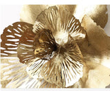 Modern Style 3D Gold Flower Wall Hanging Mural Decor-Wall Hanging-radekus