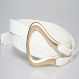 Vegan Leather Wrap Belt With Horseshoe Shaped Buckle For Women-Belts & Belly Chains-radekus