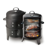 Portable BBQ Smoker Steamer Charcoal Wood Burning Grill