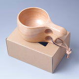 Nordic Style Handmade Wooden Lapland Finnish Kuksa Beverage Mug-Kitchen-radekus