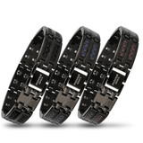 Men's Carbon Fiber and Titanium Magnetic Bracelet-Bracelet, Cufflinks & Rings-radekus