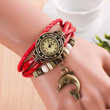 Red Bracelet Cuff Watch