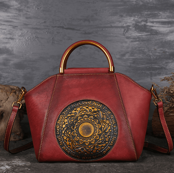 Embossed leather bags hot sale