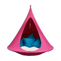 Pink waterproof hanging ufo flying saucer cocoon camping tent
