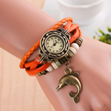 Orange Bracelet Cuff Watch