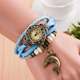 Blue Bracelet Cuff Watch